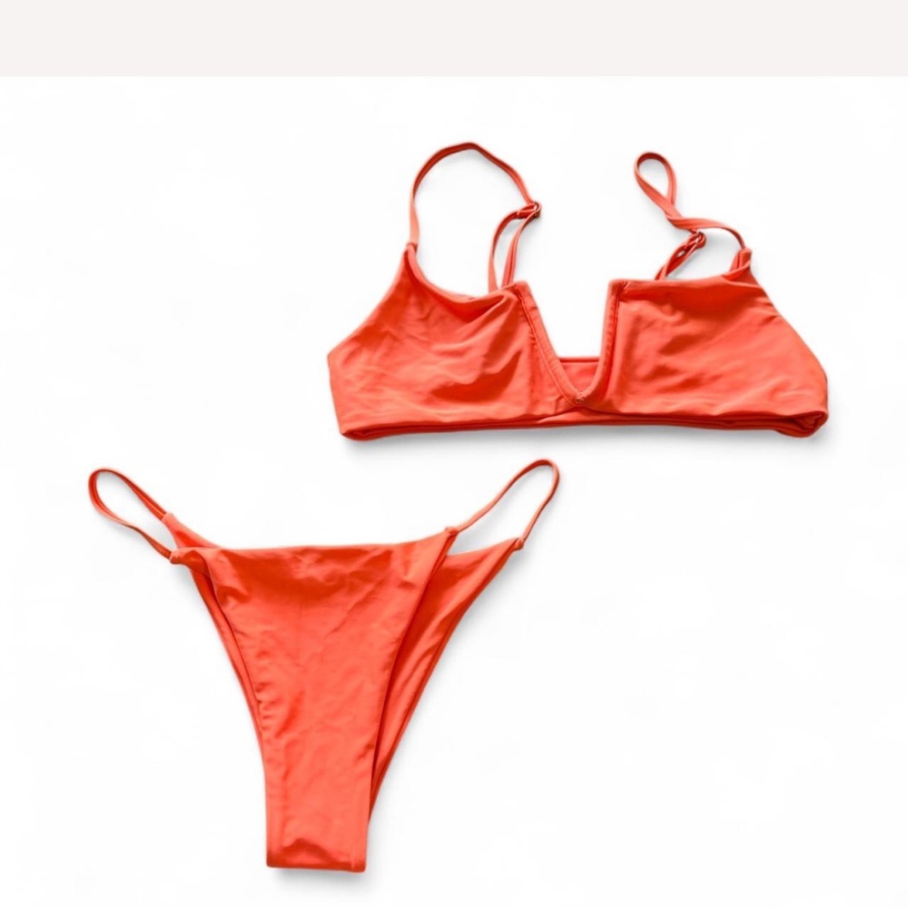 Vibrant Orange Bikini Set